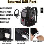 YOREPEK Travel Backpack, Extra Large 50L Laptop Backpacks for Men Women, Water Resistant College School Bookbag Airline Approved Business Work Bag with USB Charging Port Fits 17 Inch Computer, Black - Image 4